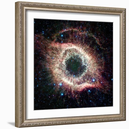 Helix Nebula, Infrared Spitzer Image-null-Framed Premium Photographic Print