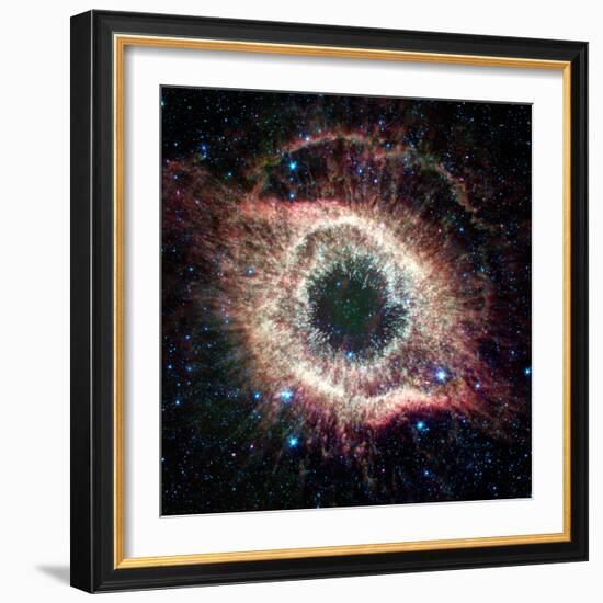 Helix Nebula, Infrared Spitzer Image-null-Framed Premium Photographic Print