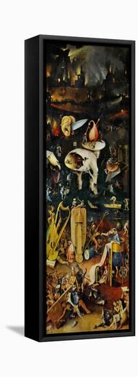 Hell and Its Punishments, Right Panel from the Garden of Earthly Delights Triptych-Hieronymus Bosch-Framed Premier Image Canvas