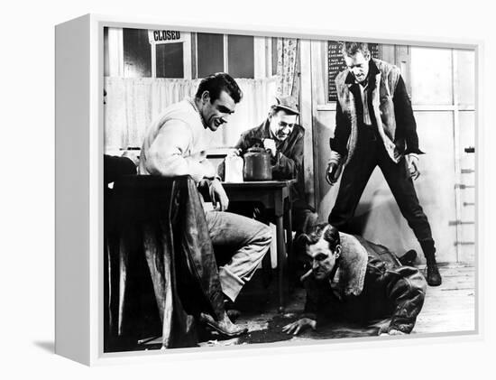 Hell Drivers, Sean Connery, Sid James, Stanley Baker, Patrick McGoohan, 1958-null-Framed Stretched Canvas