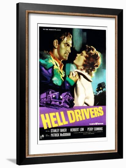 Hell Drivers, Stanley Baker, Peggy Cummins, 1957-null-Framed Art Print