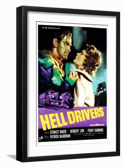 Hell Drivers, Stanley Baker, Peggy Cummins, 1957-null-Framed Art Print