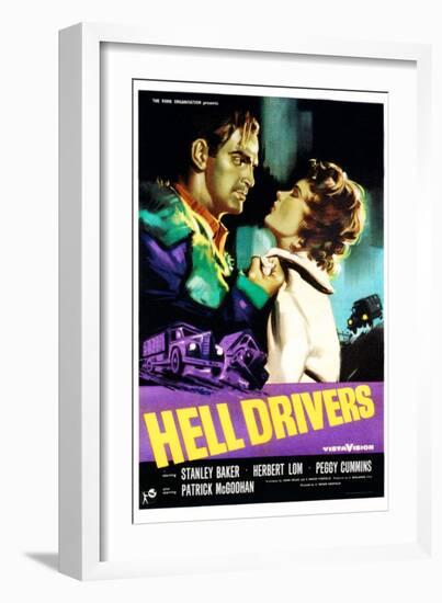 Hell Drivers, Stanley Baker, Peggy Cummins, 1957-null-Framed Art Print