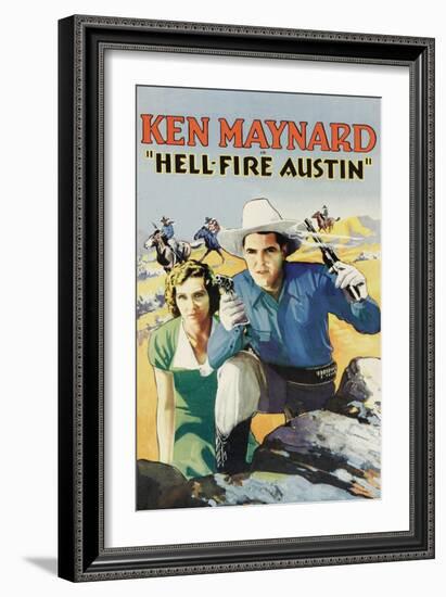 Hell-Fire in Austin-null-Framed Art Print