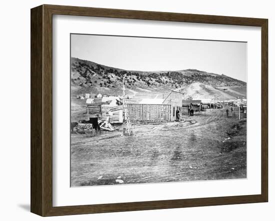 Hell on Wheels' Town in Bear River, Nebraska, 1860S (B/W Photo)-American Photographer-Framed Giclee Print