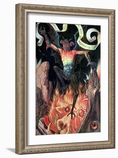 Hell, Right Hand Panel from the Triptych of Earthly Vanity and Divine Salvation, circa 1485-Hans Memling-Framed Giclee Print