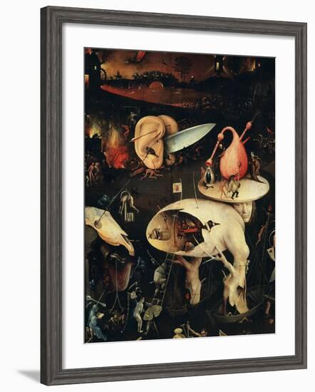 Hell, Right-Hand Panel of the Garden of Earthly Delights, C. 1503-04 Triptych (Detail)-Hieronymus Bosch-Framed Giclee Print