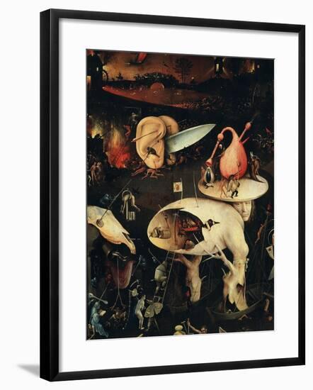 Hell, Right-Hand Panel of the Garden of Earthly Delights, C. 1503-04 Triptych (Detail)-Hieronymus Bosch-Framed Giclee Print