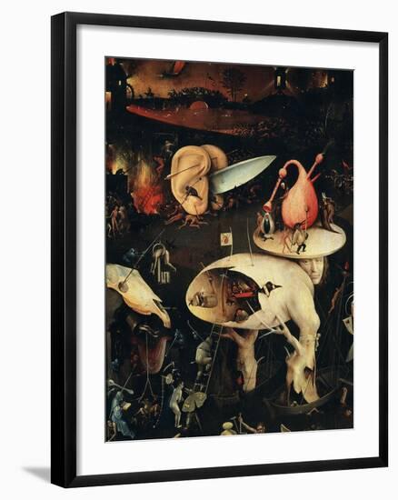 Hell, Right-Hand Panel of the Garden of Earthly Delights, C. 1503-04 Triptych (Detail)-Hieronymus Bosch-Framed Giclee Print