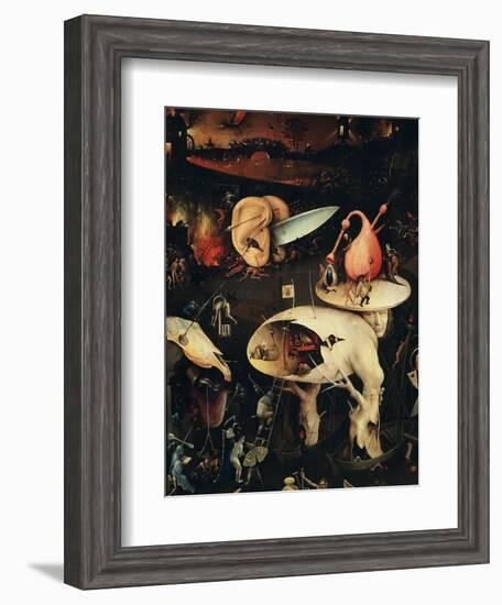 Hell, Right-Hand Panel of the Garden of Earthly Delights, C. 1503-04 Triptych (Detail)-Hieronymus Bosch-Framed Giclee Print