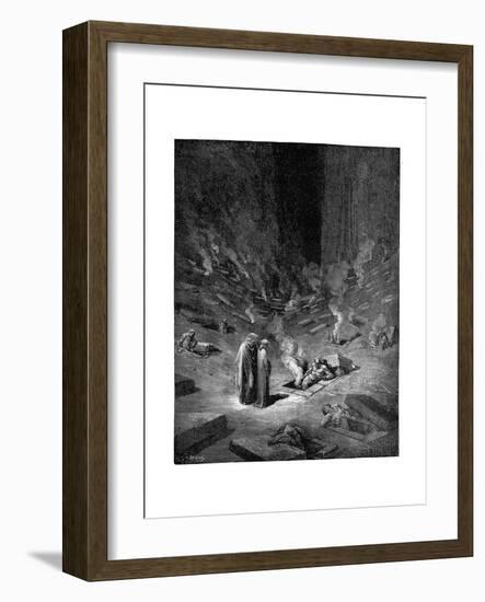 Hell: the City of Dis, Roman God of the Underworld, 1863-Gustave Doré-Framed Giclee Print