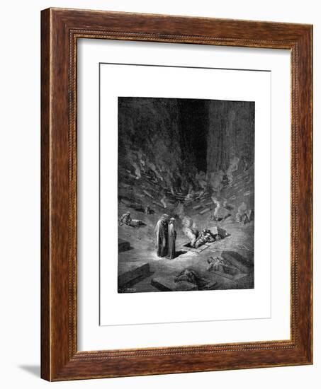 Hell: the City of Dis, Roman God of the Underworld, 1863-Gustave Doré-Framed Giclee Print
