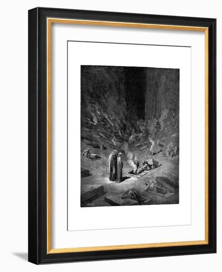 Hell: the City of Dis, Roman God of the Underworld, 1863-Gustave Doré-Framed Giclee Print