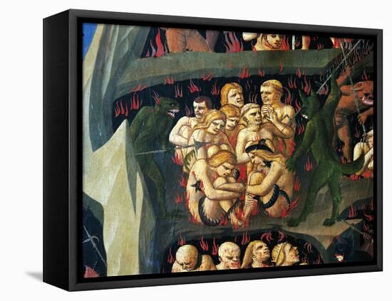 Hell with Demons Punishing Slothful-null-Framed Premier Image Canvas