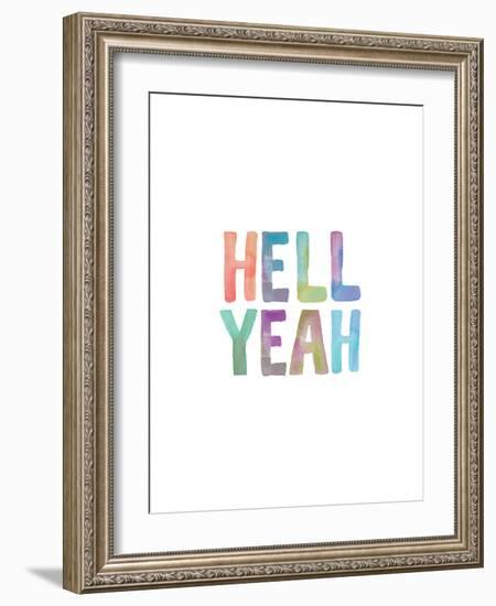 Hell Yeah Watercolor-Brett Wilson-Framed Art Print