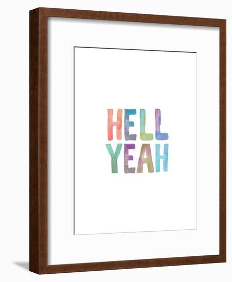 Hell Yeah Watercolor-Brett Wilson-Framed Art Print