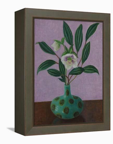 Hellebores with Viburnum Leaves-Ruth Addinall-Framed Premier Image Canvas