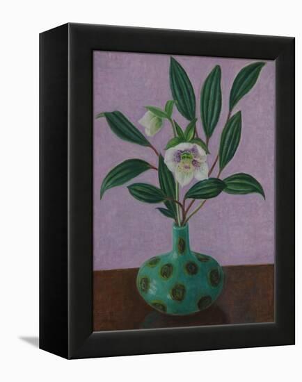 Hellebores with Viburnum Leaves-Ruth Addinall-Framed Premier Image Canvas