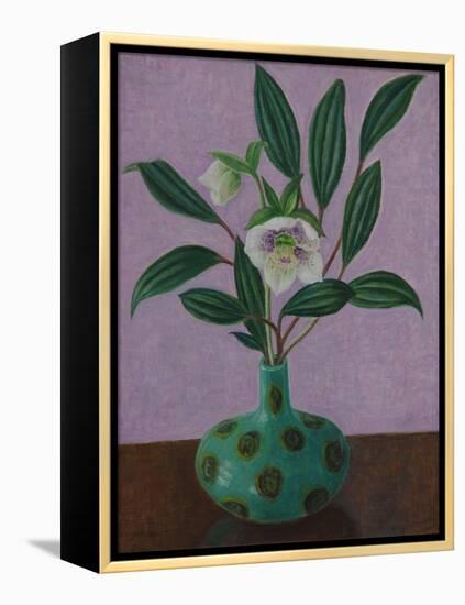 Hellebores with Viburnum Leaves-Ruth Addinall-Framed Premier Image Canvas