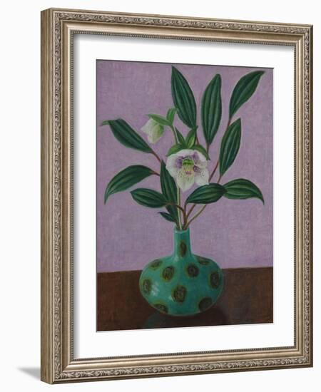 Hellebores with Viburnum Leaves-Ruth Addinall-Framed Giclee Print