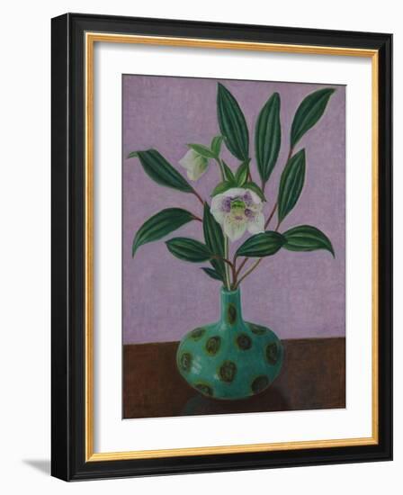 Hellebores with Viburnum Leaves-Ruth Addinall-Framed Giclee Print