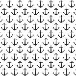 Anchor Pattern Background-hellena13-Art Print