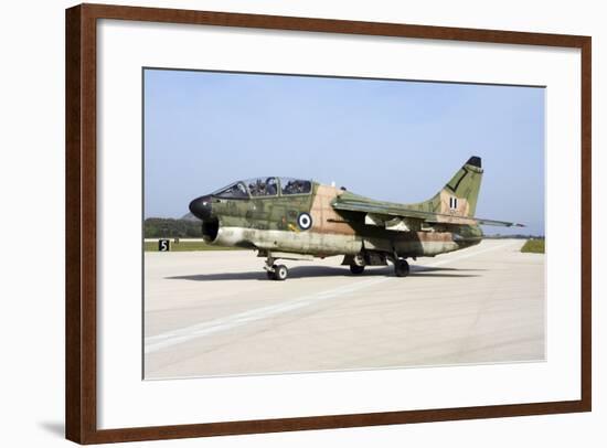 Hellenic Air Force Ta-7C Corsair Taxiing at Araxos Air Base-Stocktrek Images-Framed Photographic Print