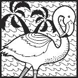 Little Paisley Birdies-Hello Angel-Giclee Print