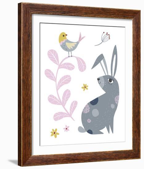 Hello Friends - Bunny-Clara Wells-Framed Giclee Print