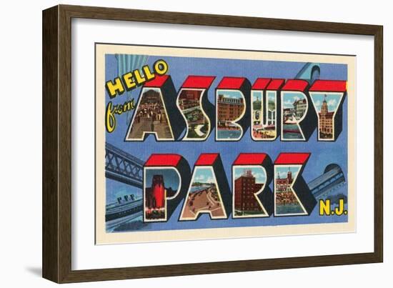 Hello from Asbury Park, New Jersey-null-Framed Art Print