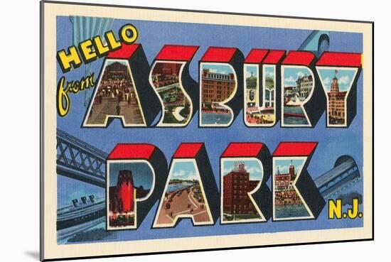 Hello from Asbury Park, New Jersey-null-Mounted Art Print