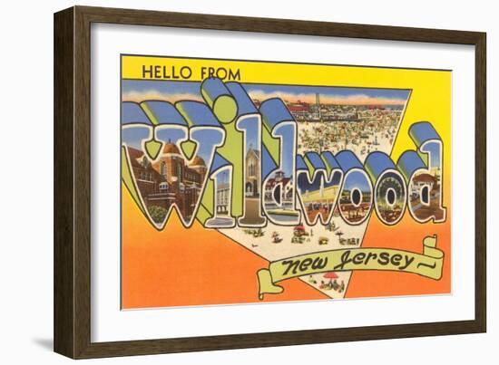 Hello from Wildwood, New Jersey-null-Framed Art Print