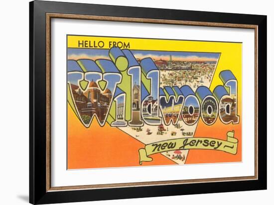 Hello from Wildwood, New Jersey-null-Framed Art Print