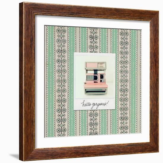 Hello Gorgeous Polaroid-Vicki Dvorak-Framed Art Print