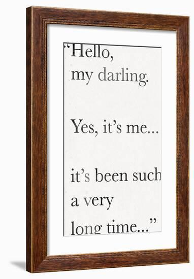 Hello My Darling-The Vintage Collection-Framed Giclee Print