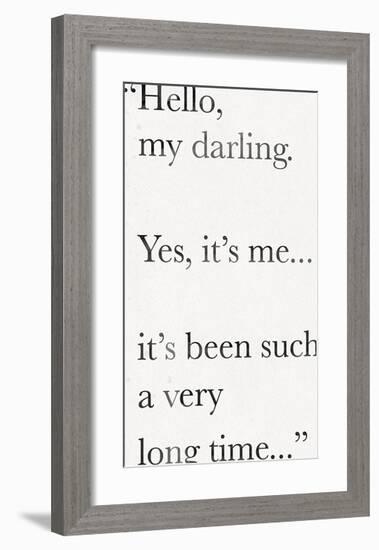 Hello My Darling-The Vintage Collection-Framed Giclee Print