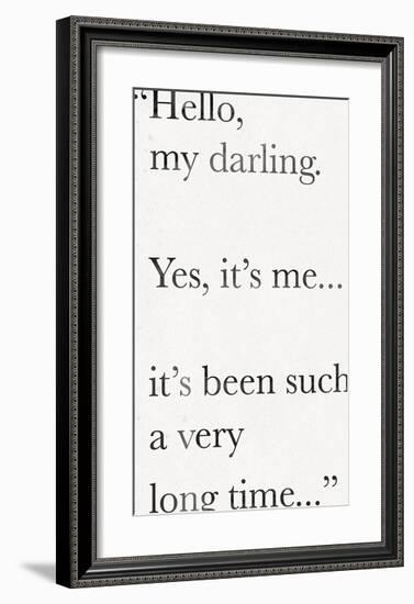 Hello My Darling-The Vintage Collection-Framed Giclee Print