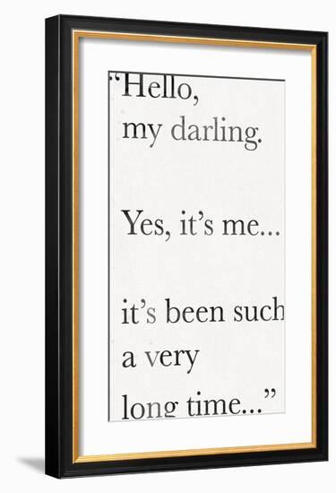 Hello My Darling-The Vintage Collection-Framed Giclee Print