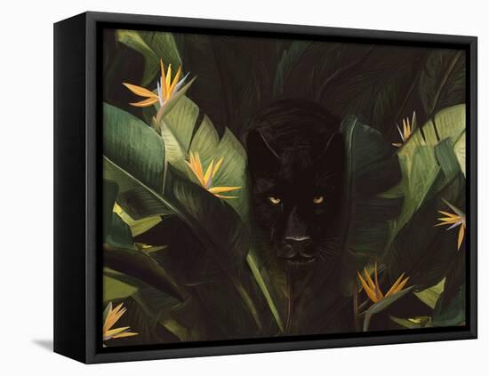 Hello Panther, 2020 (Digital)-Florent Bodart-Framed Premier Image Canvas