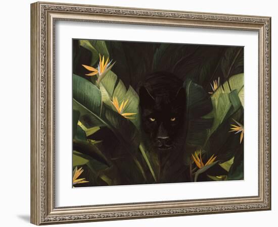 Hello Panther, 2020 (Digital)-Florent Bodart-Framed Giclee Print