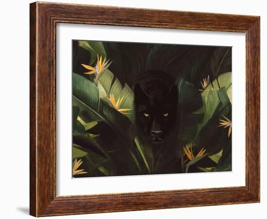 Hello Panther, 2020 (Digital)-Florent Bodart-Framed Giclee Print