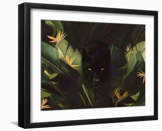 Hello Panther, 2020 (Digital)-Florent Bodart-Framed Giclee Print