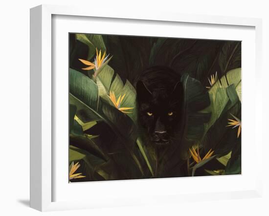 Hello Panther, 2020 (Digital)-Florent Bodart-Framed Giclee Print