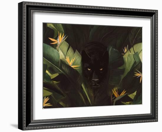 Hello Panther, 2020 (Digital)-Florent Bodart-Framed Giclee Print