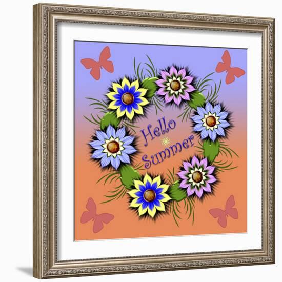 Hello Summer-Fractalicious-Framed Giclee Print