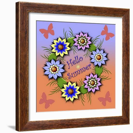 Hello Summer-Fractalicious-Framed Giclee Print