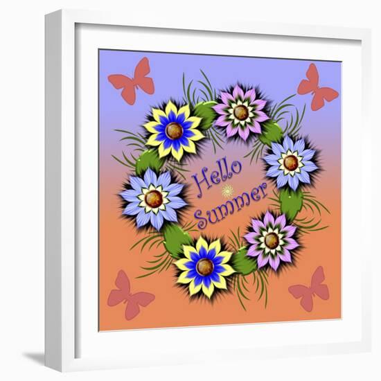 Hello Summer-Fractalicious-Framed Giclee Print