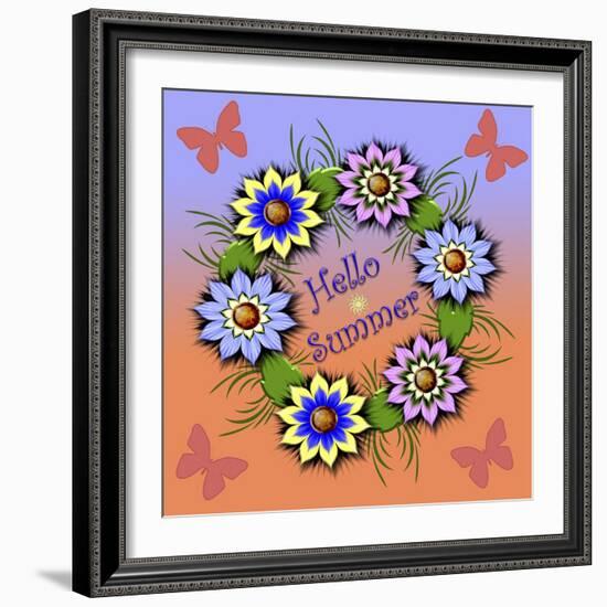 Hello Summer-Fractalicious-Framed Giclee Print