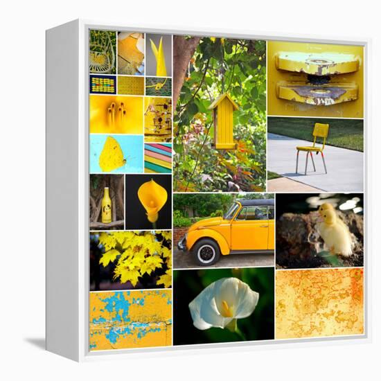 Hello Sunshine Collage-Gail Peck-Framed Stretched Canvas