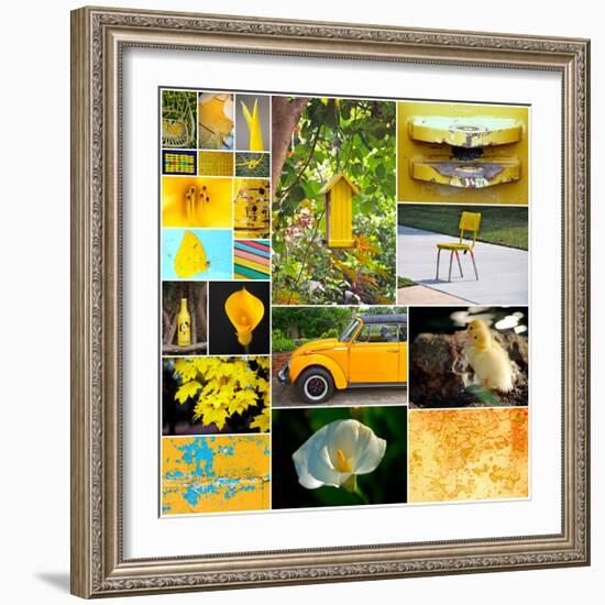 Hello Sunshine Collage-Gail Peck-Framed Photo